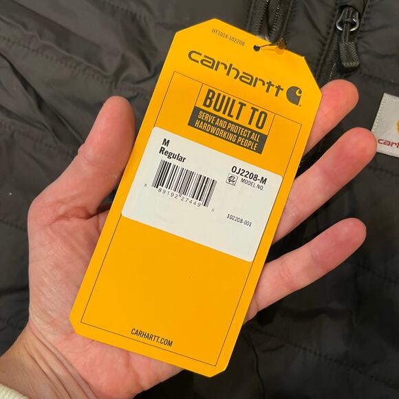 CARHARTT Men's Rain Defender Gilliam Jacket Size M In Black - Picture 10 of 11